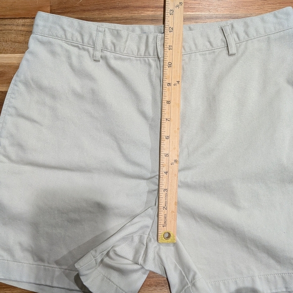 Ralph Lauren Sport Vintage Khaki Chino Shorts Womens Size 10 Beige Cotton Preppy - Picture 6 of 9